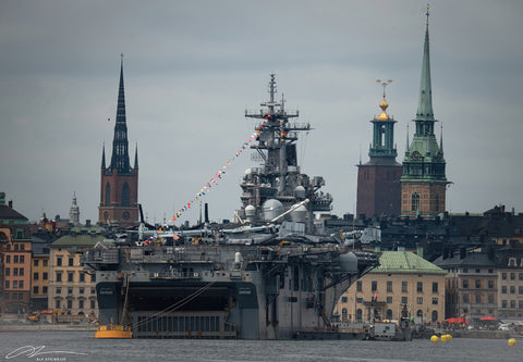 Sweden Stockholm U.S.S. Kearsarge Armed and afloat