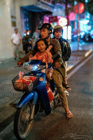 Vietnam Saigon Biker family