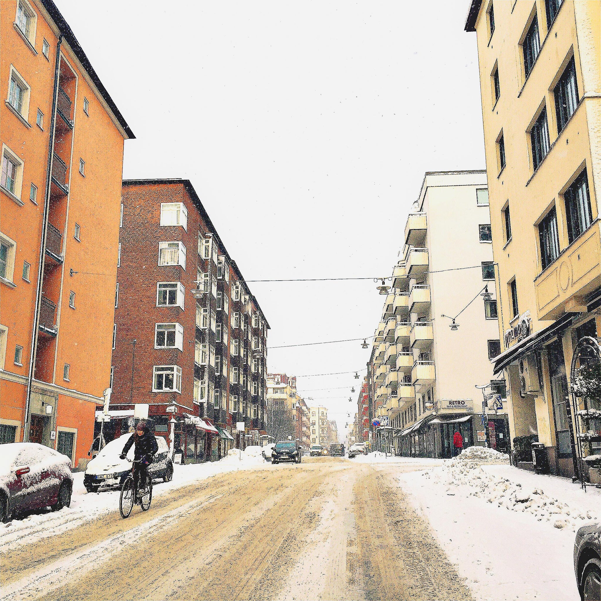 Cykla i snön