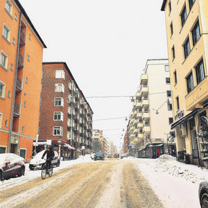 Cykla i snön