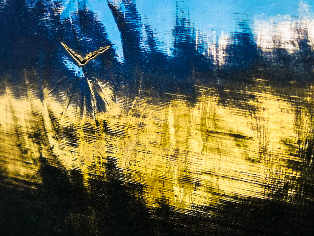 Hovering above field